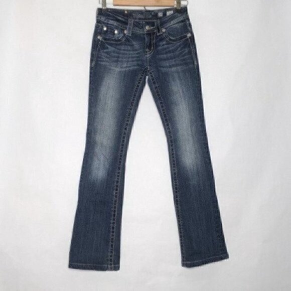 MISS ME Jeans BOOTCUT Fleu De Lis - Picture 5 of 9